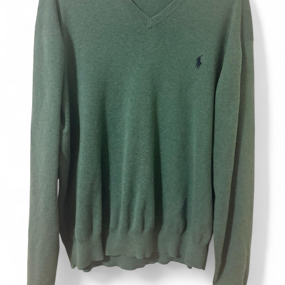Ralph Lauren Men's V-Neck Green Sweater